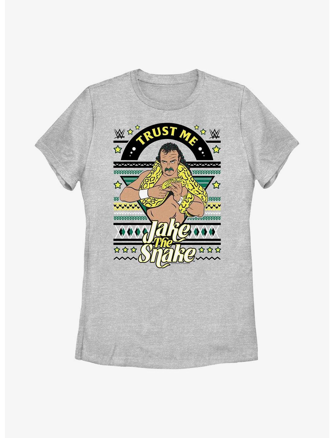 WWE Jake The Snake Ugly Christmas Womens T-Shirt, ATH HTR, hi-res
