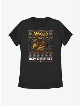 WWE Mick Foley Mankind Happy Ugly Christmas Womens T-Shirt, , hi-res