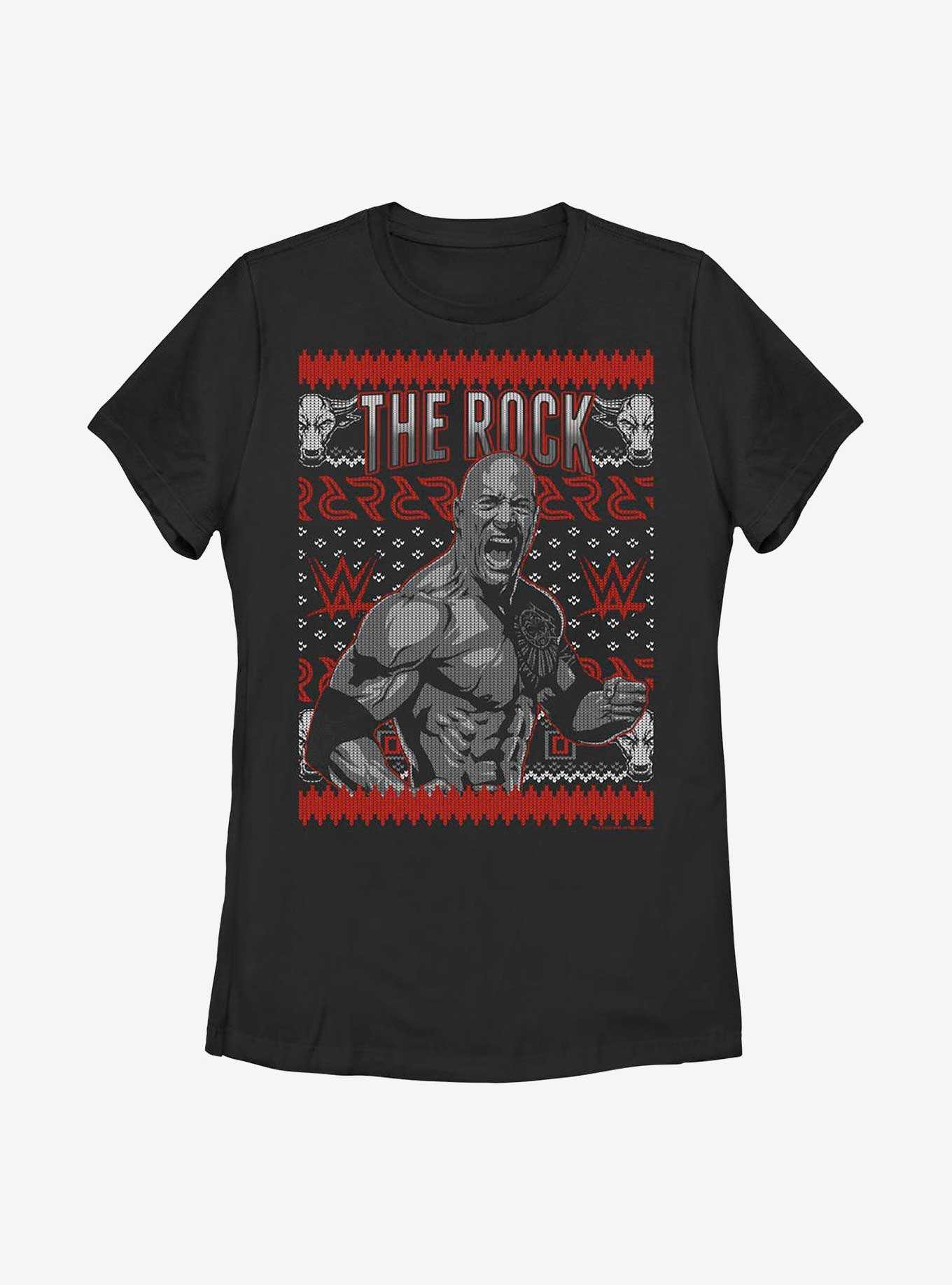 WWE The Rock Ugly Christmas Womens T-Shirt, , hi-res