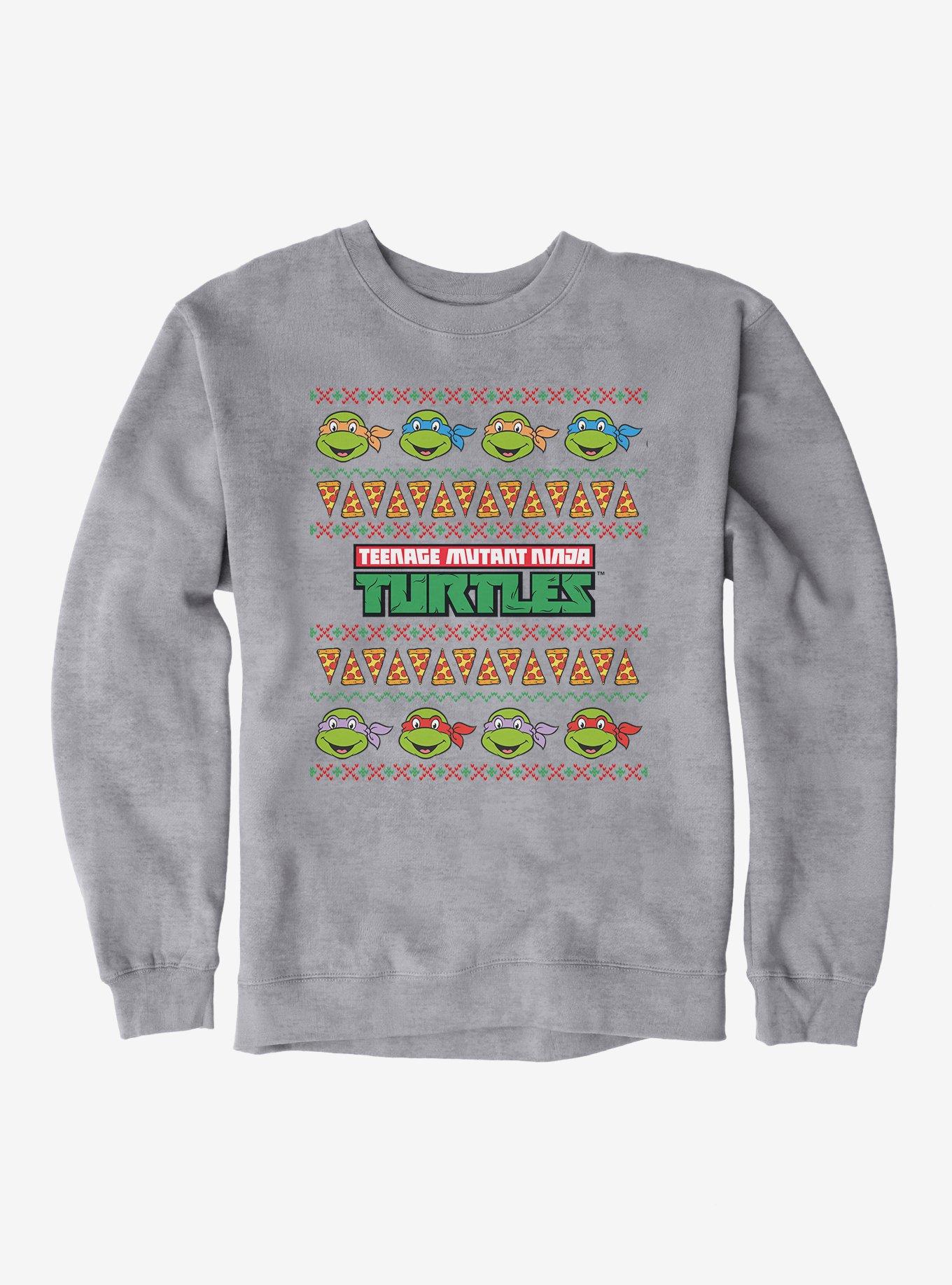 Teenage Mutant Ninja Turtles Christmas Adult Crewneck Sweatshirt White / L