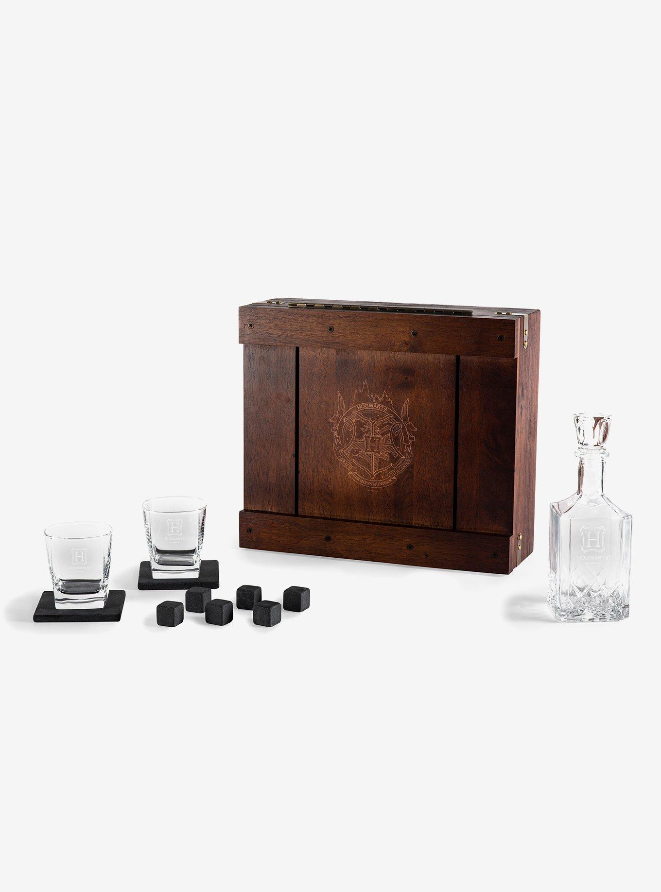 Harry Potter Hogwarts Beverage Glass Gift Set with Wooden Case, , hi-res