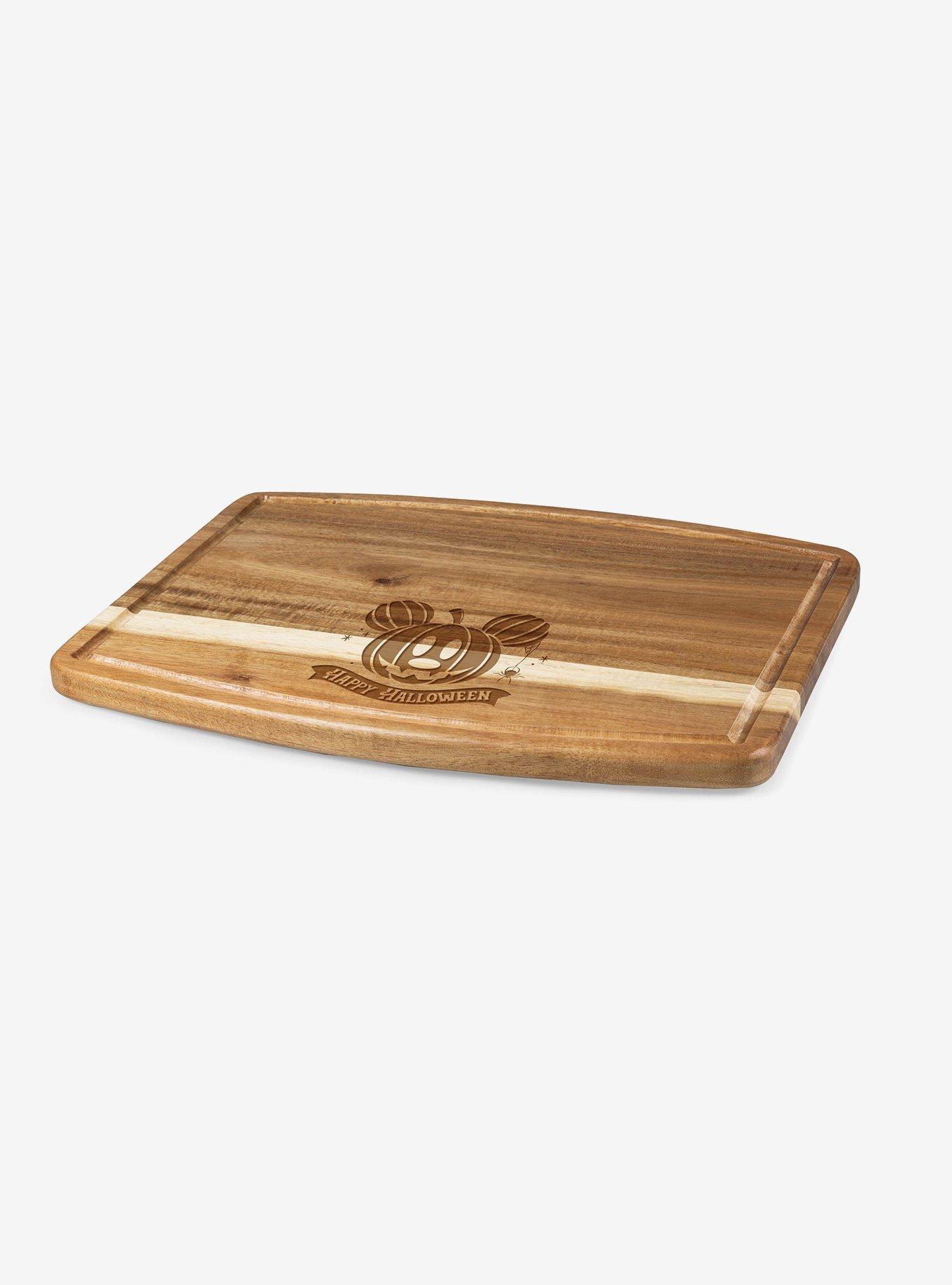 Disney Mickey Mouse Pumpkin Face Ovale Acacia Cutting Board, , hi-res