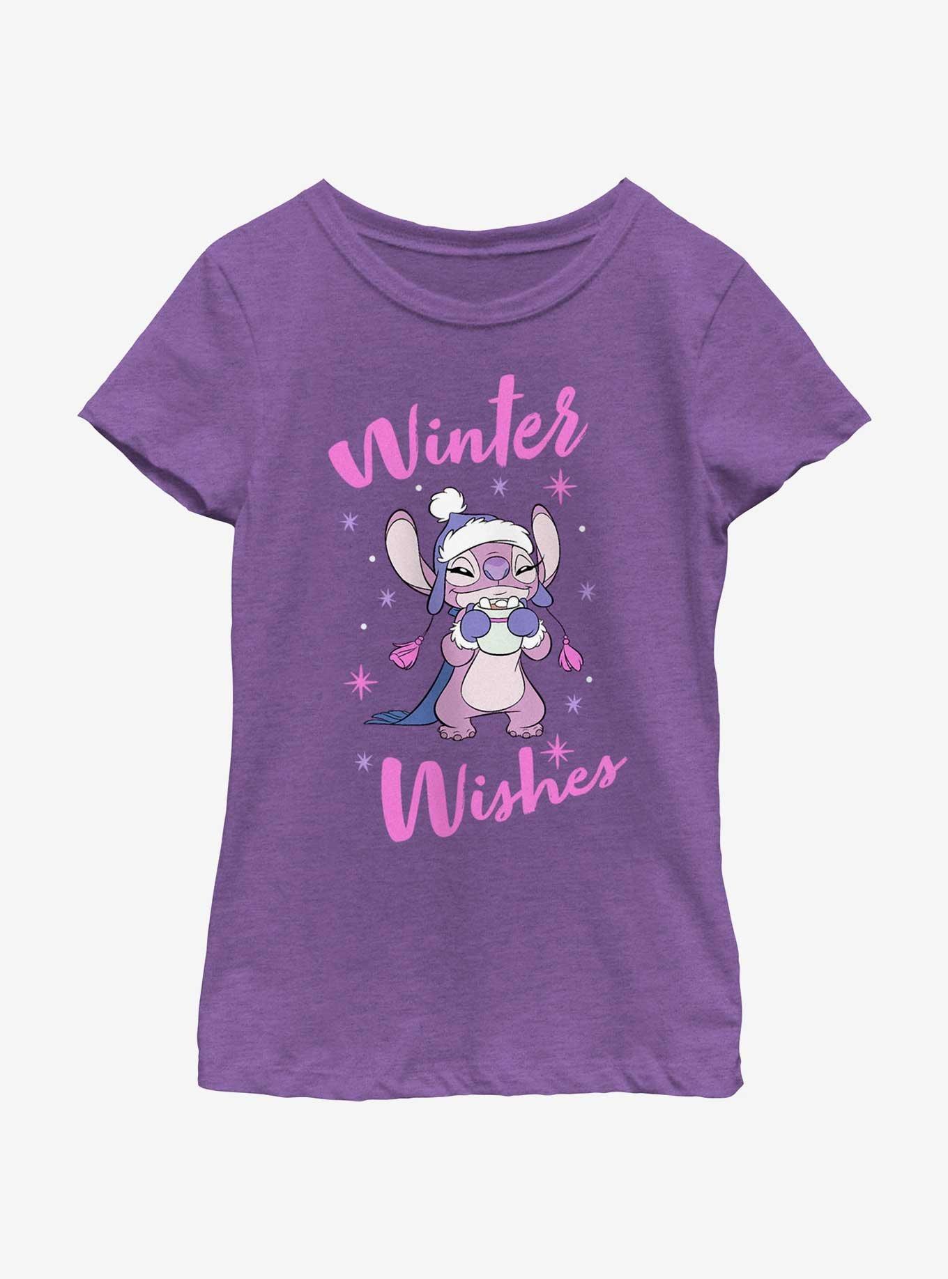 Disney Lilo & Stitch Angel Winter Wishes Youth Girls T-Shirt, , hi-res