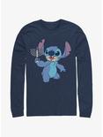 Disney Lilo & Stitch Hanukkah Menorah Long-Sleeve T-Shirt, NAVY, hi-res
