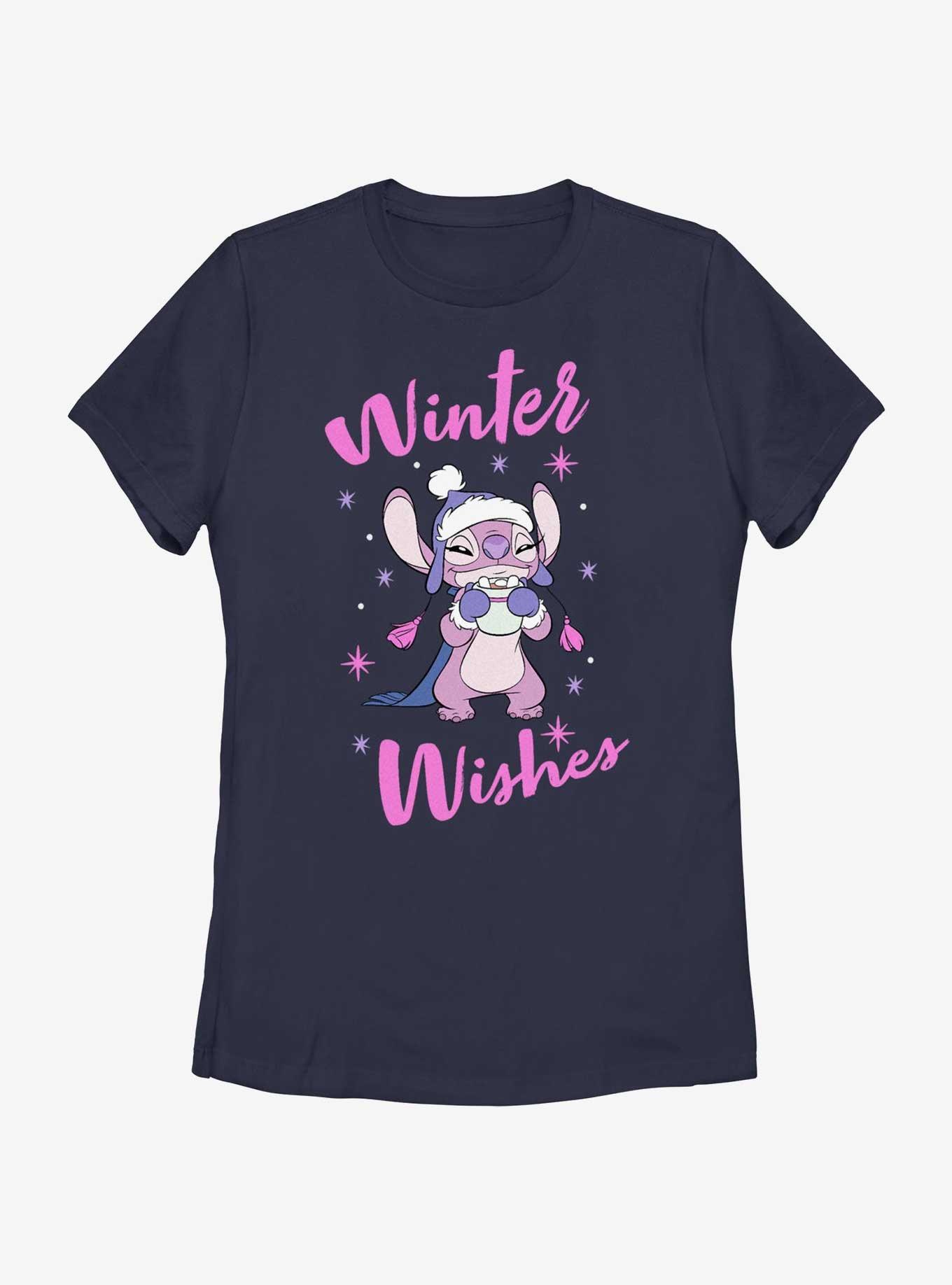 Disney Lilo & Stitch Angel Winter Wishes Womens T-Shirt, , hi-res