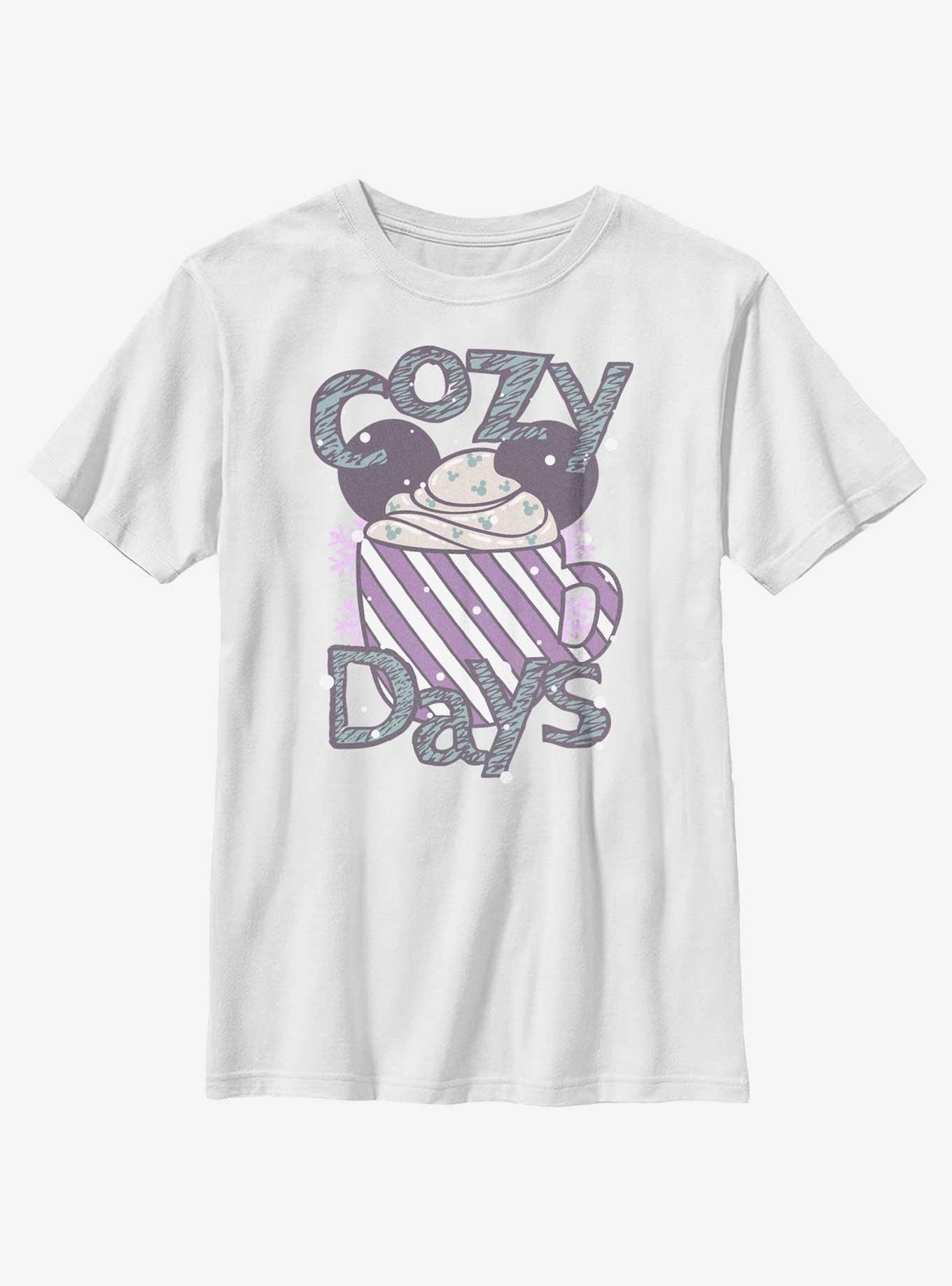 Disney Mickey Mouse Cozy Days Hot Cocoa Youth T-Shirt, WHITE, hi-res
