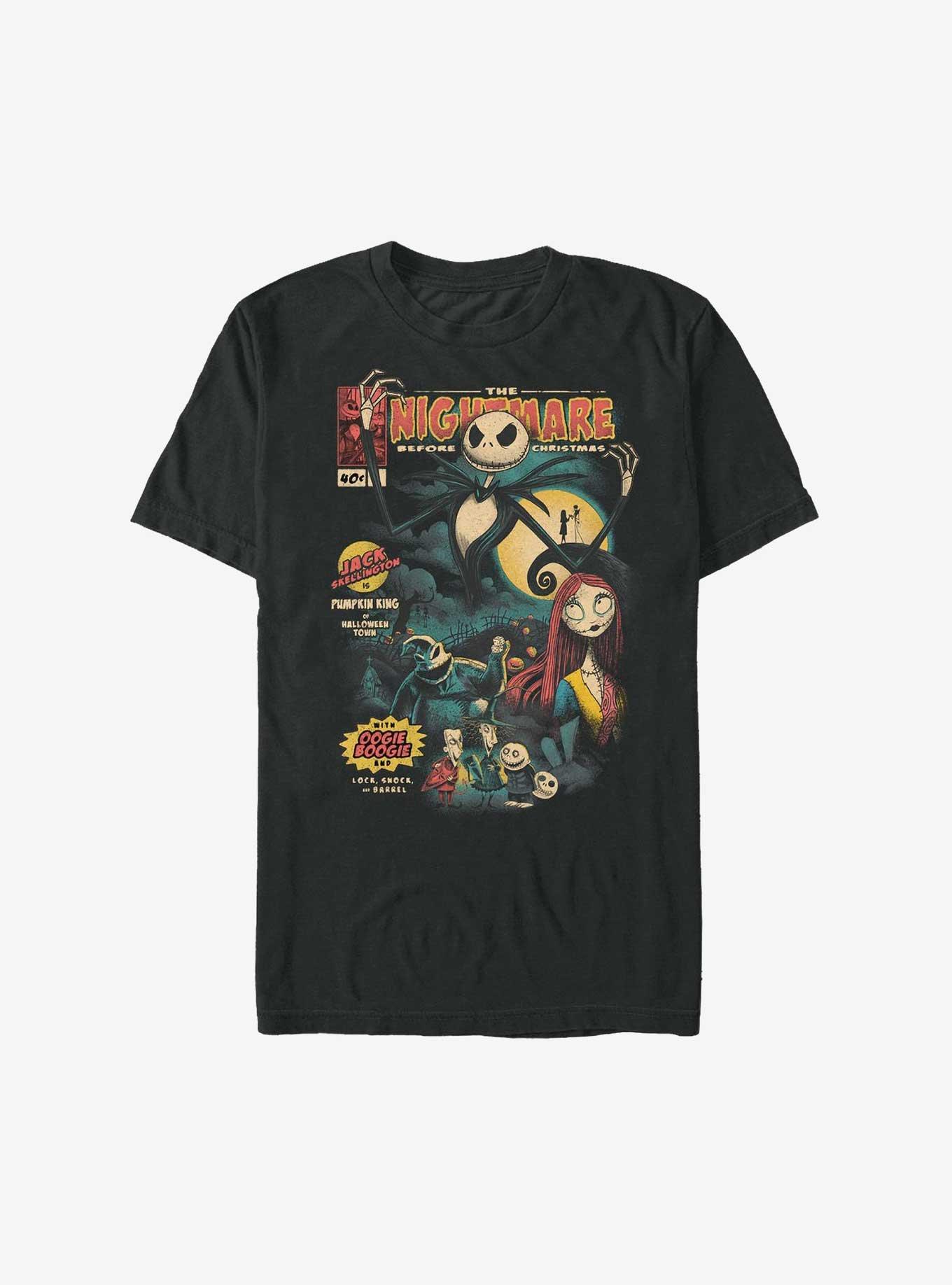 Disney The Nightmare Before Christmas Comic Cover T-Shirt, BLACK, hi-res