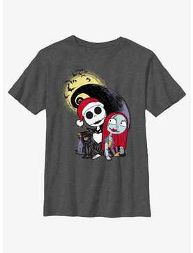 Disney The Nightmare Before Christmas Santa Jack and Sally Youth Youth T-Shirt, , hi-res