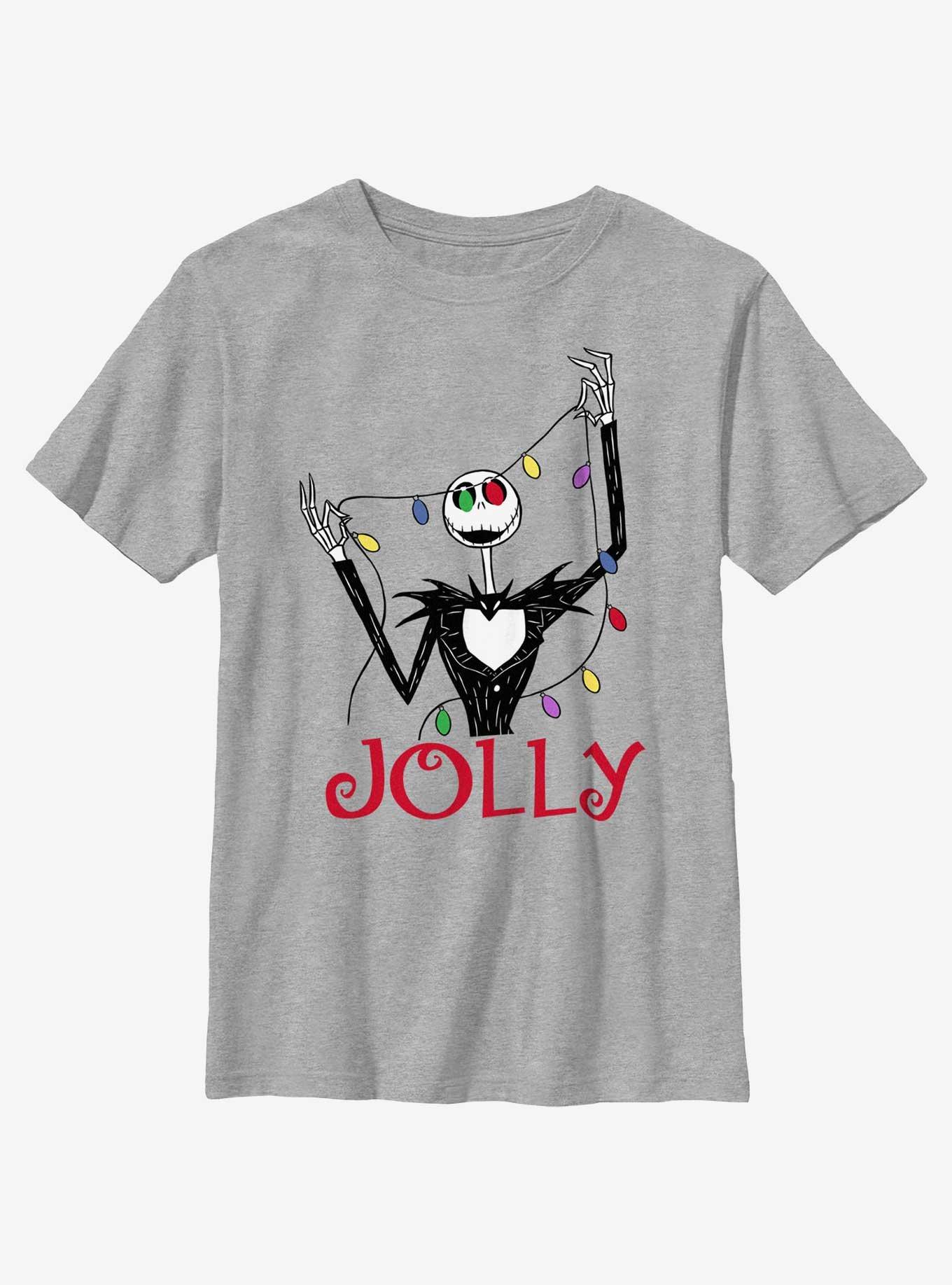 Disney The Nightmare Before Christmas Jack Jolly Lights Youth T-Shirt, , hi-res