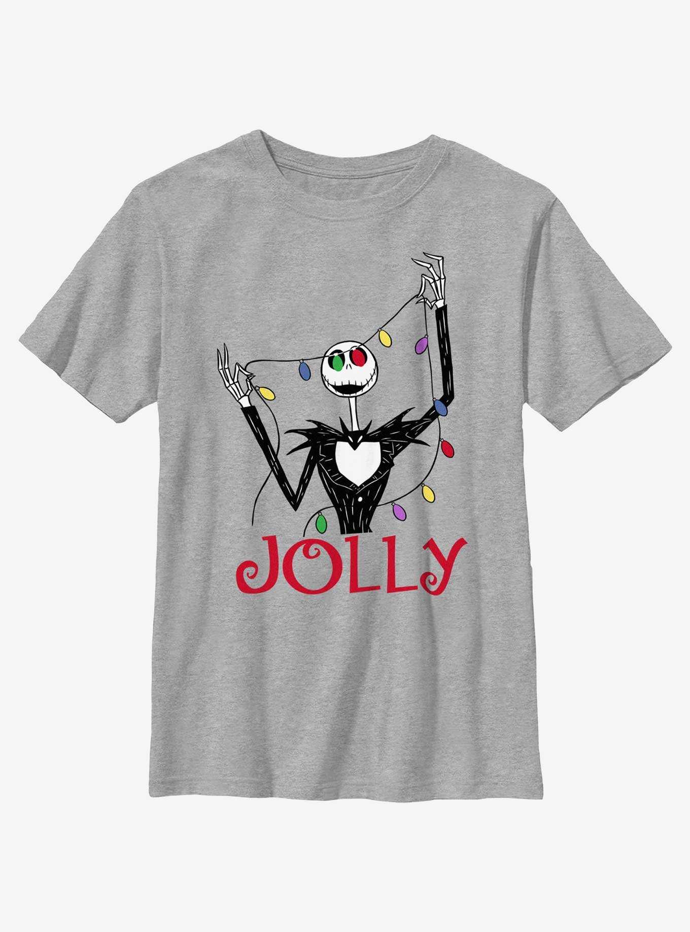 Disney The Nightmare Before Christmas Jack Jolly Lights Youth T-Shirt, , hi-res