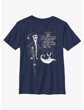 Disney The Nightmare Before Christmas Santa Jack and Zero Youth Youth T-Shirt, , hi-res