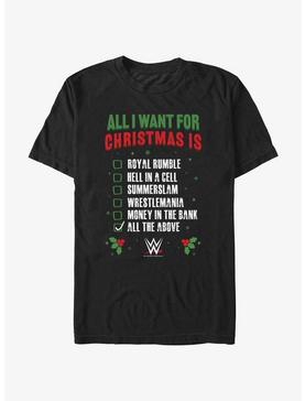 WWE All I Want For Christmas Wish List T-Shirt, , hi-res
