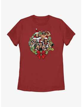 WWE Holiday Legends Wreath Womens T-Shirt, , hi-res
