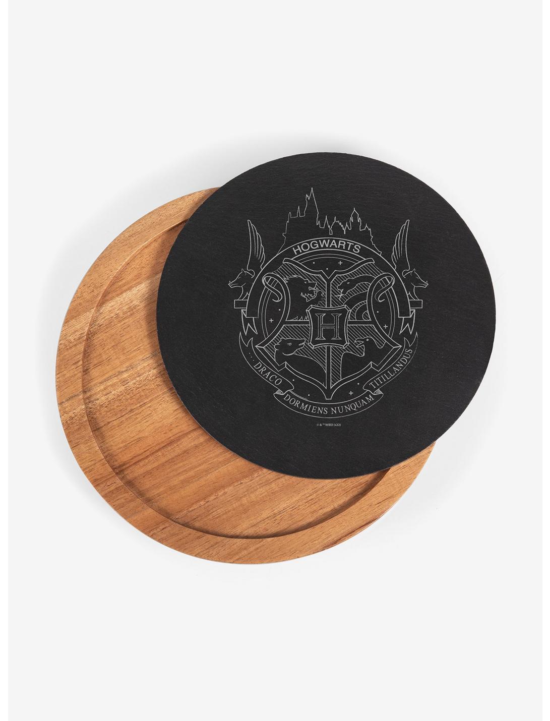 Harry Potter Hogwarts Insignia Acacia And Slate Serving Board With Cheese Tools, , hi-res