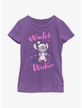 Disney Lilo & Stitch Angel Winter Wishes Youth Girls T-Shirt, PURPLE BERRY, hi-res