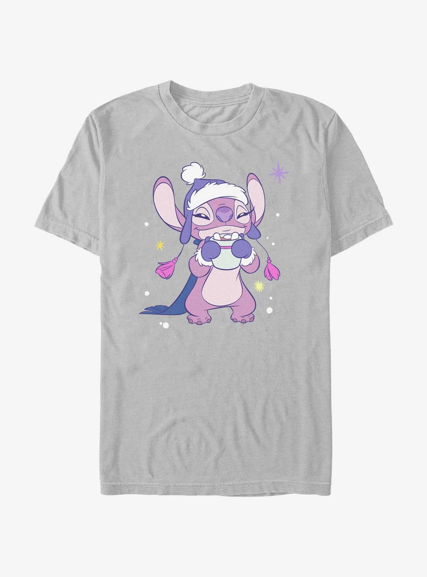 Disney Lilo & Stitch Cozy Angel Hot Cocoa T-Shirt, SILVER, hi-res