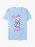 Disney Lilo & Stitch Angel Winter Wishes T-Shirt, LT BLUE, hi-res