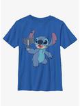Disney Lilo & Stitch Hanukkah Menorah Youth T-Shirt, ROYAL, hi-res