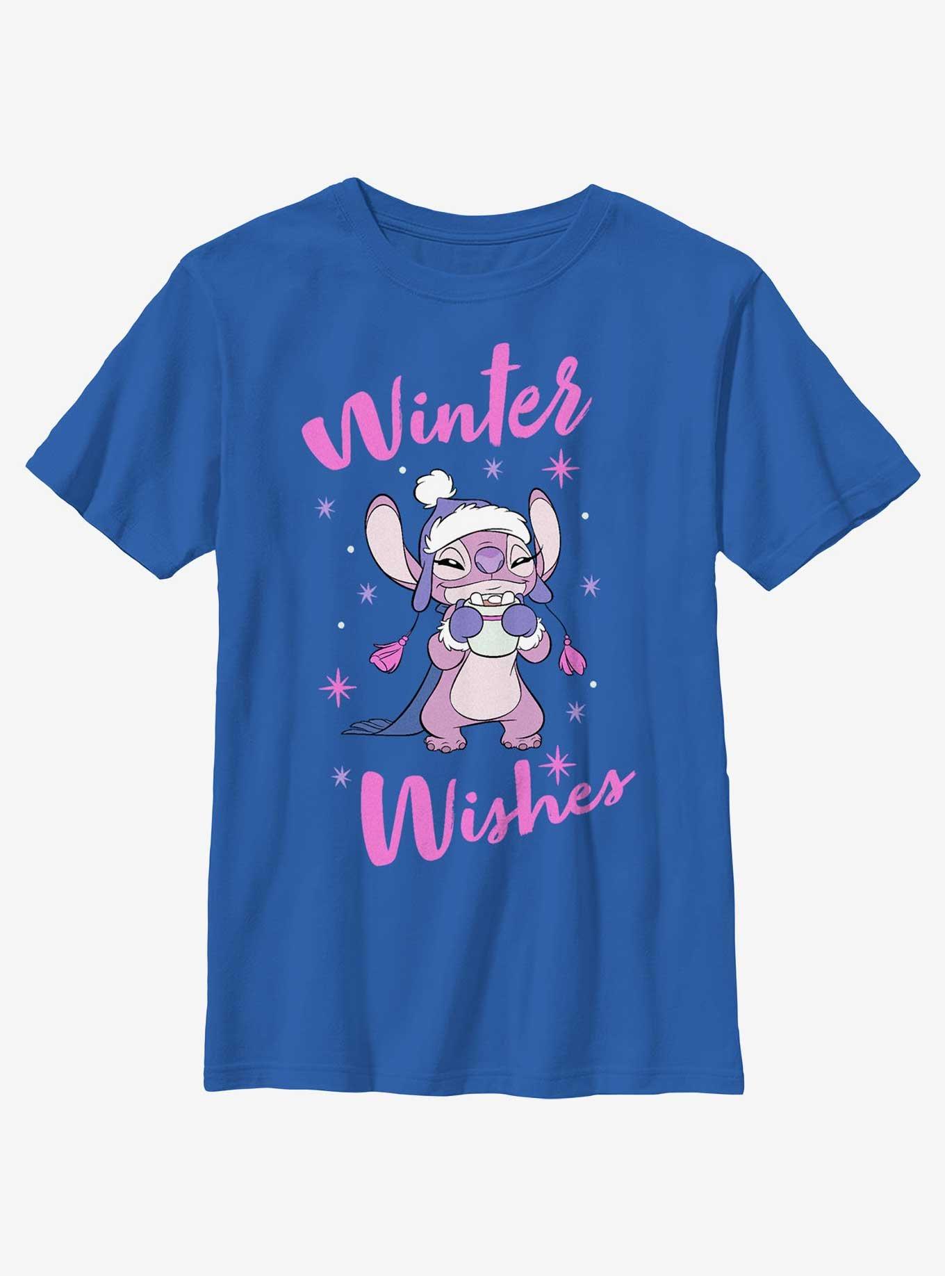 Disney Lilo & Stitch Angel Winter Wishes Youth T-Shirt, , hi-res