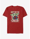 Star Wars The Mandalorian Grogu Here For The Cheer T-Shirt, RED, hi-res