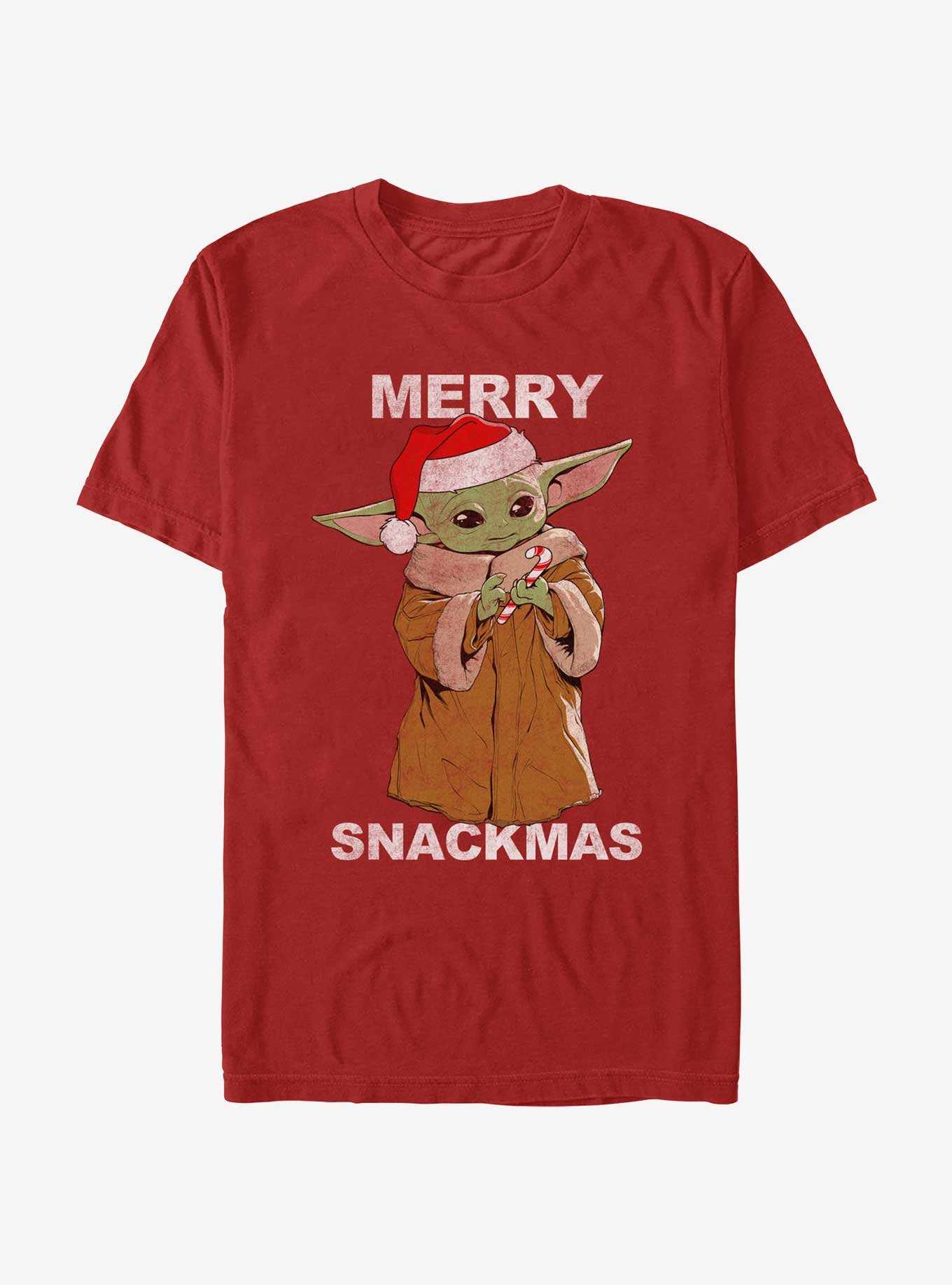 Star Wars The Mandalorian Grogu Merry Snackmas T-Shirt, , hi-res