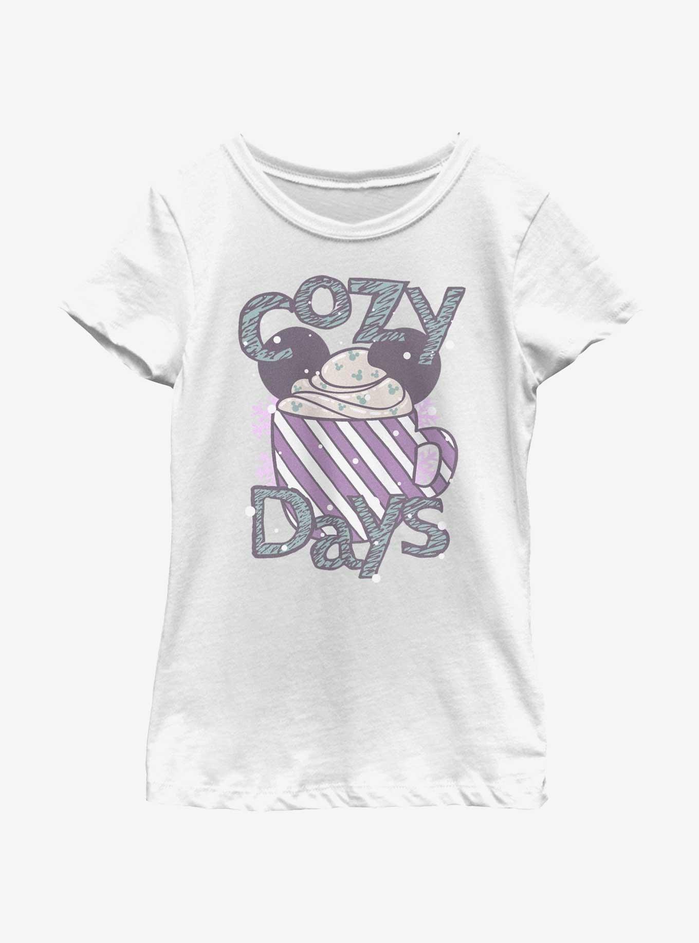 Disney Mickey Mouse Cozy Days Hot Cocoa Youth Girls T-Shirt, WHITE, hi-res