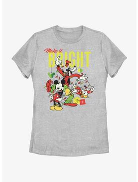 Disney Mickey Mouse Bright Christmas Mickey, Goofy, and Donald Womens T-Shirt, , hi-res