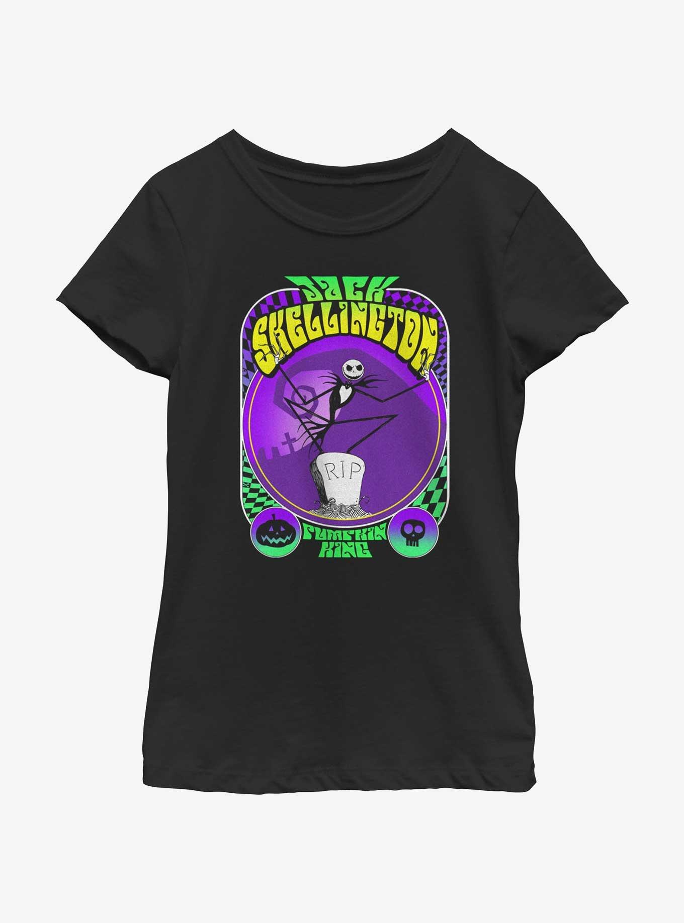 Disney The Nightmare Before Christmas Jack Skellington Gig Youth Girls T-Shirt, BLACK, hi-res