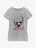 Disney The Nightmare Before Christmas Jack Jolly Lights Youth Girls T-Shirt, ATH HTR, hi-res
