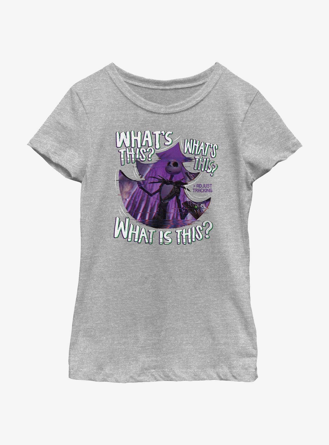 Disney The Nightmare Before Christmas Jack Skellington What's This? Youth Girls T-Shirt, ATH HTR, hi-res