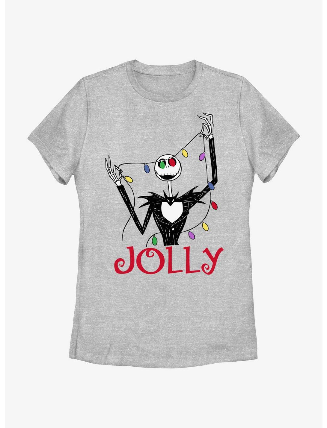 Disney The Nightmare Before Christmas Jack Jolly Lights Womens T-Shirt, ATH HTR, hi-res