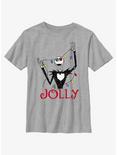 Disney The Nightmare Before Christmas Jack Jolly Lights Youth T-Shirt, ATH HTR, hi-res