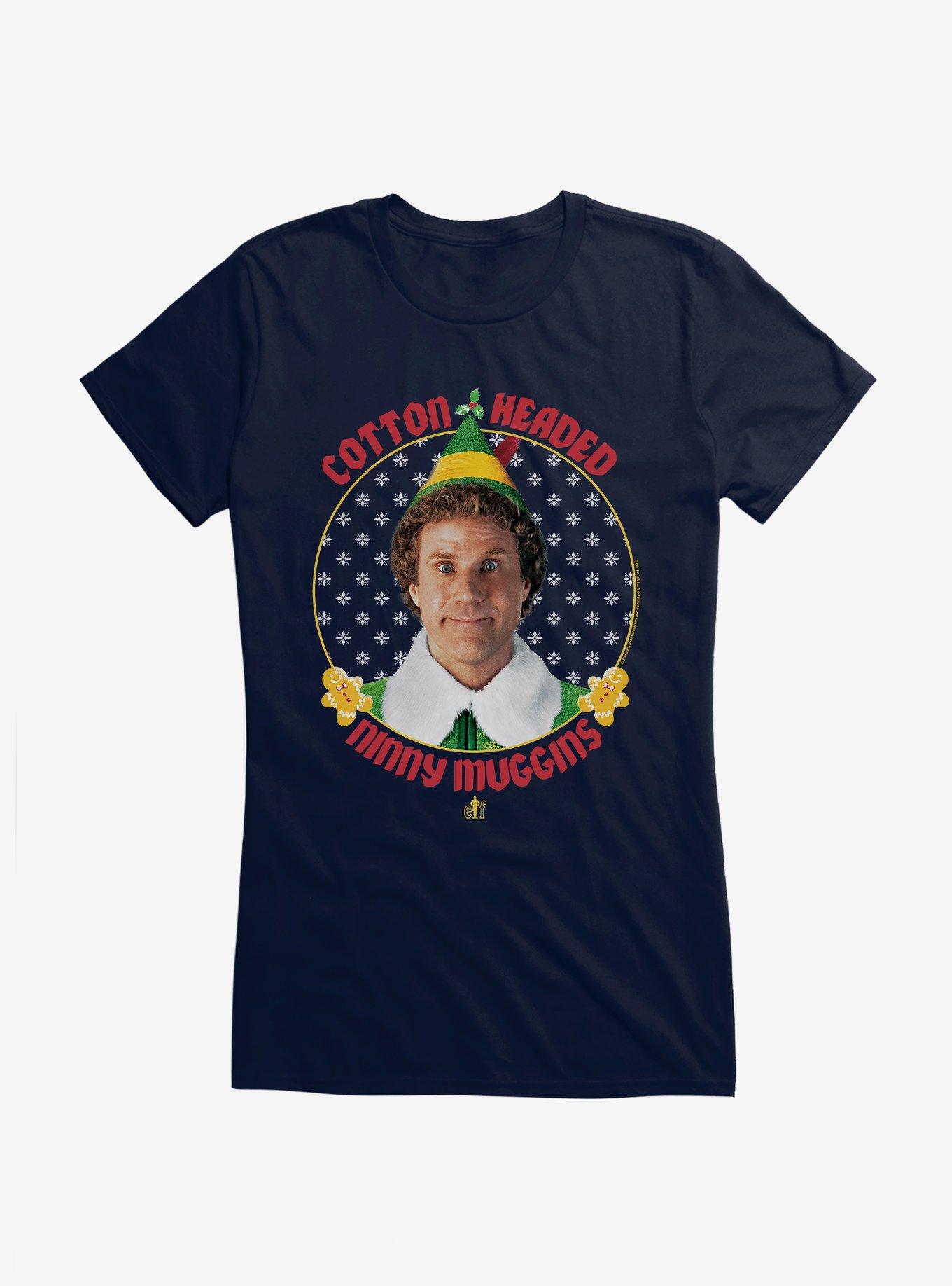 Elf Cotton Headed Ninny Muggins Girls T-Shirt, NAVY, hi-res