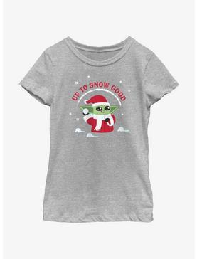 Plus Size Star Wars The Mandalorian Santa Grogu Up To Snow Good Youth Girls T-Shirt, , hi-res