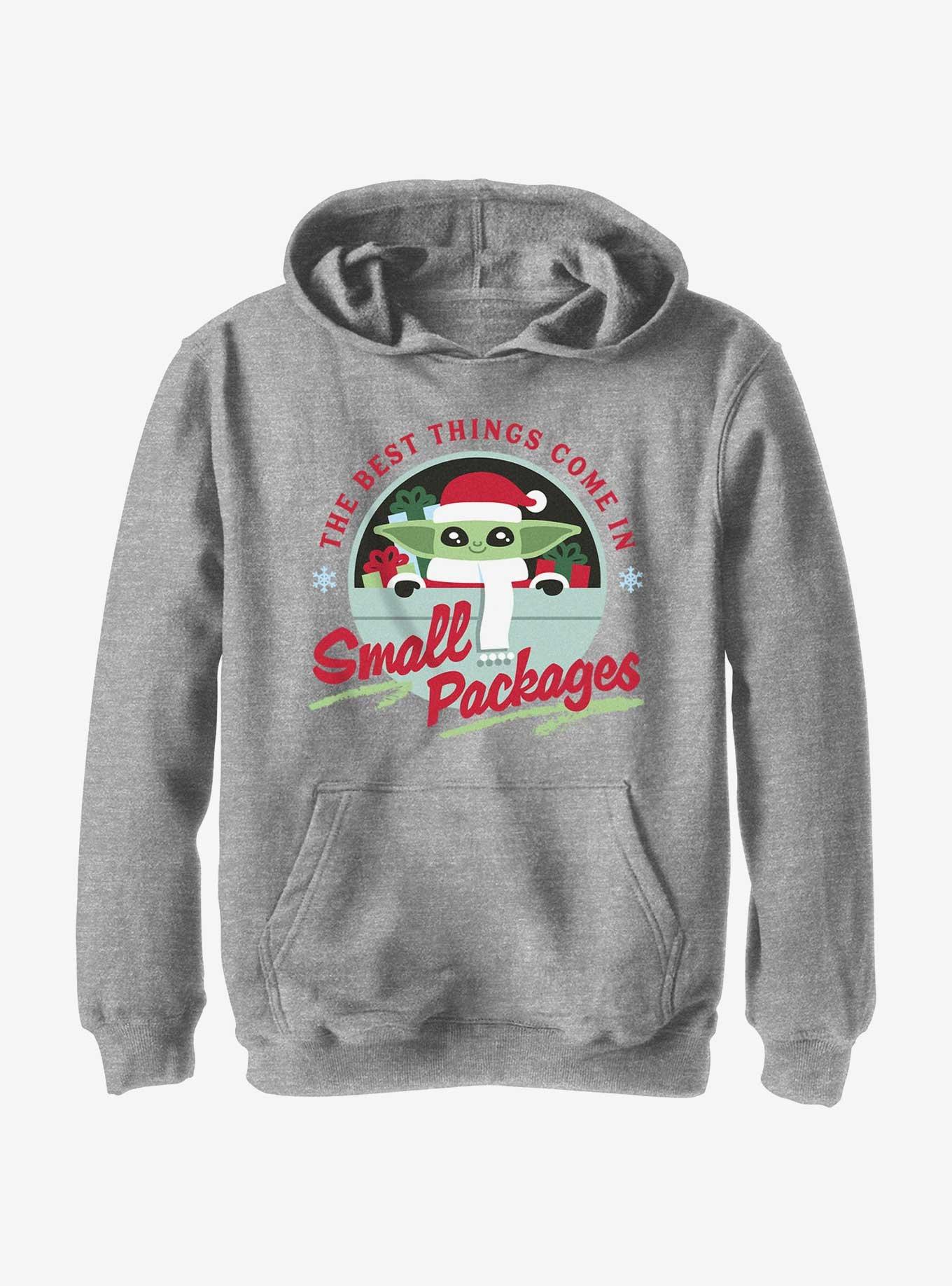 Star Wars The Mandalorian Santa Grogu Small Packages Youth Hoodie, , hi-res