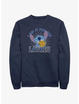 Disney Lilo & Stitch Did It For Hanukkah Latkes Sweatshirt, , hi-res