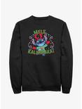 Disney Lilo & Stitch Mele Kalikimaka Merry Christmas in Hawaiian Sweatshirt, BLACK, hi-res