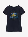 Disney Lilo & Stitch Hanukkah Love You A Latke Youth Girls T-Shirt, NAVY, hi-res