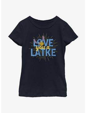 Disney Lilo & Stitch Hanukkah Love You A Latke Youth Girls T-Shirt, , hi-res