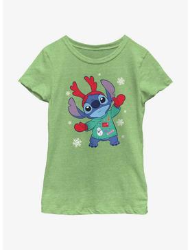 Disney Lilo & Stitch Reindeer Stitch Youth Girls T-Shirt, , hi-res