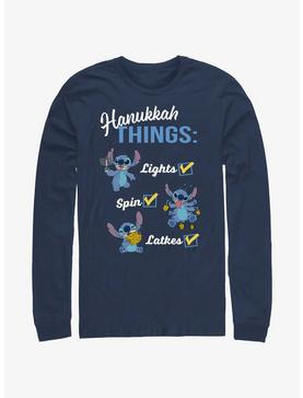 Disney Lilo & Stitch Hanukkah List Long-Sleeve T-Shirt, , hi-res