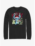 Disney Lilo & Stitch Holiday Aloha Long-Sleeve T-Shirt, BLACK, hi-res