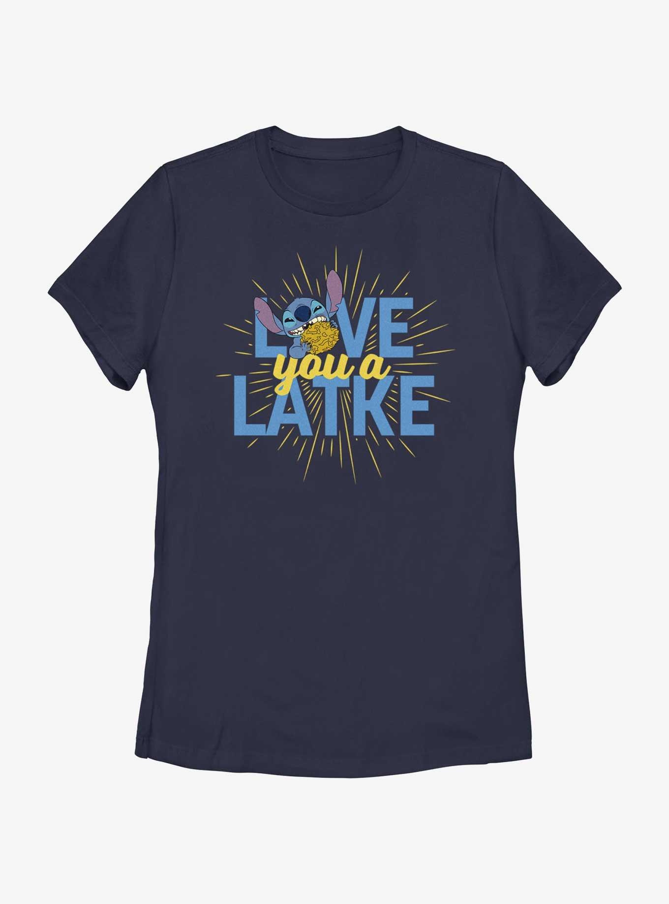 Disney Lilo & Stitch Hanukkah Love You A Latke Womens T-Shirt, , hi-res