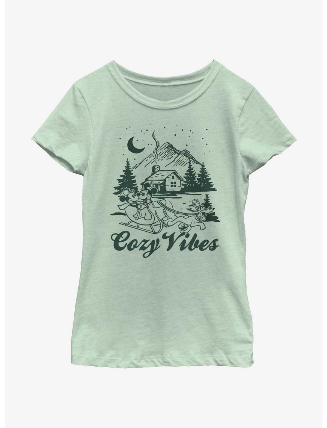 Disney Mickey Mouse Cozy Cabin Youth Girls T-Shirt, MINT, hi-res