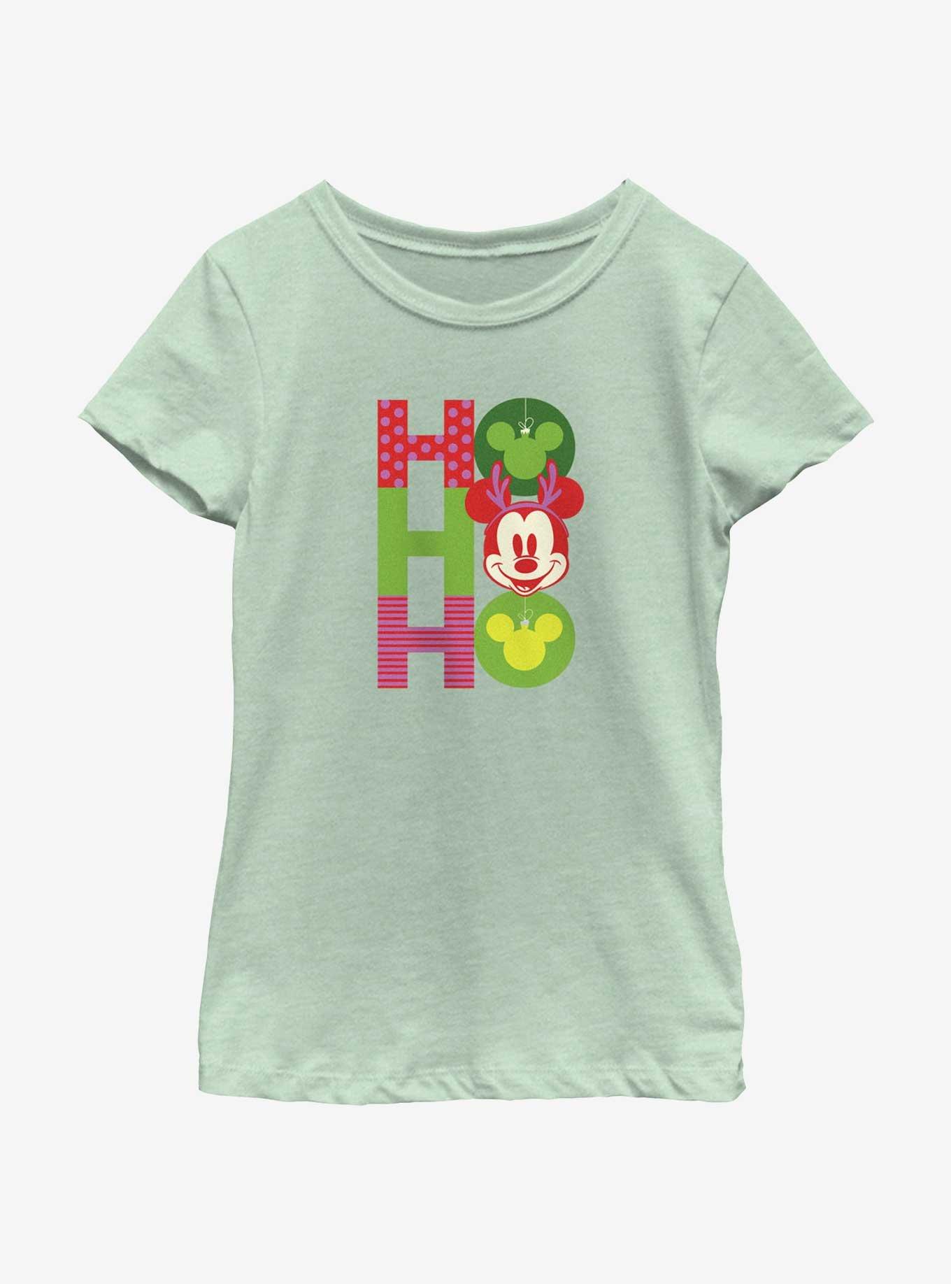 Disney Mickey Mouse Ho Ho Ho Ornaments Youth Girls T-Shirt, , hi-res