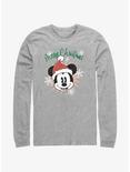Disney Mickey Mouse Snowflakes Santa Mickey Long-Sleeve T-Shirt, ATH HTR, hi-res