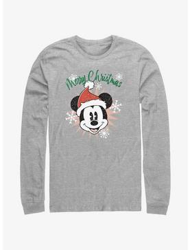 Disney Mickey Mouse Snowflakes Santa Mickey Long-Sleeve T-Shirt, , hi-res