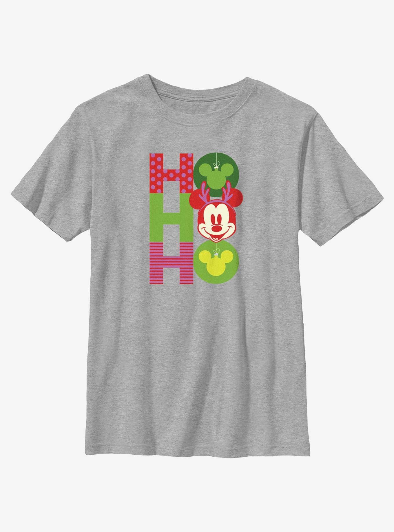 Disney Mickey Mouse Ho Ho Ho Ornaments Youth T-Shirt, , hi-res