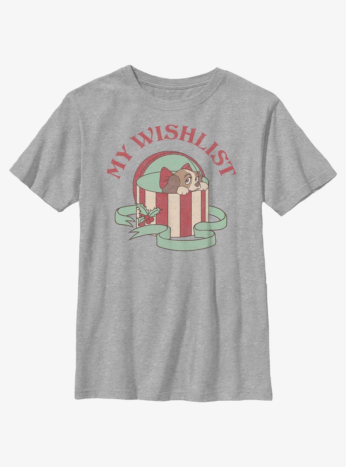 Disney Lady and the Tramp My Wishlist Youth T-Shirt, ATH HTR, hi-res