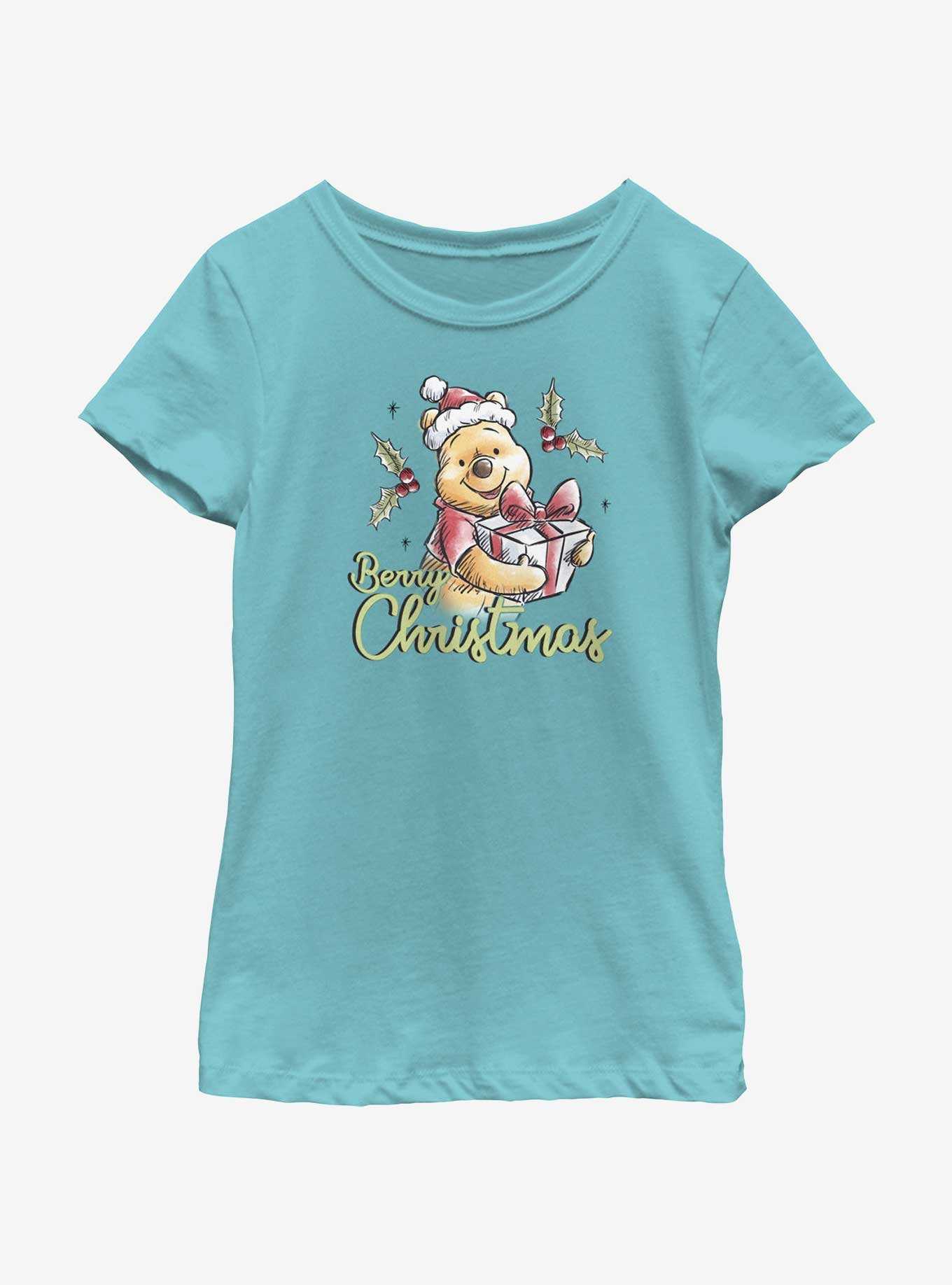 Disney Winnie The Pooh Berry Christmas Youth Girls T-Shirt, , hi-res